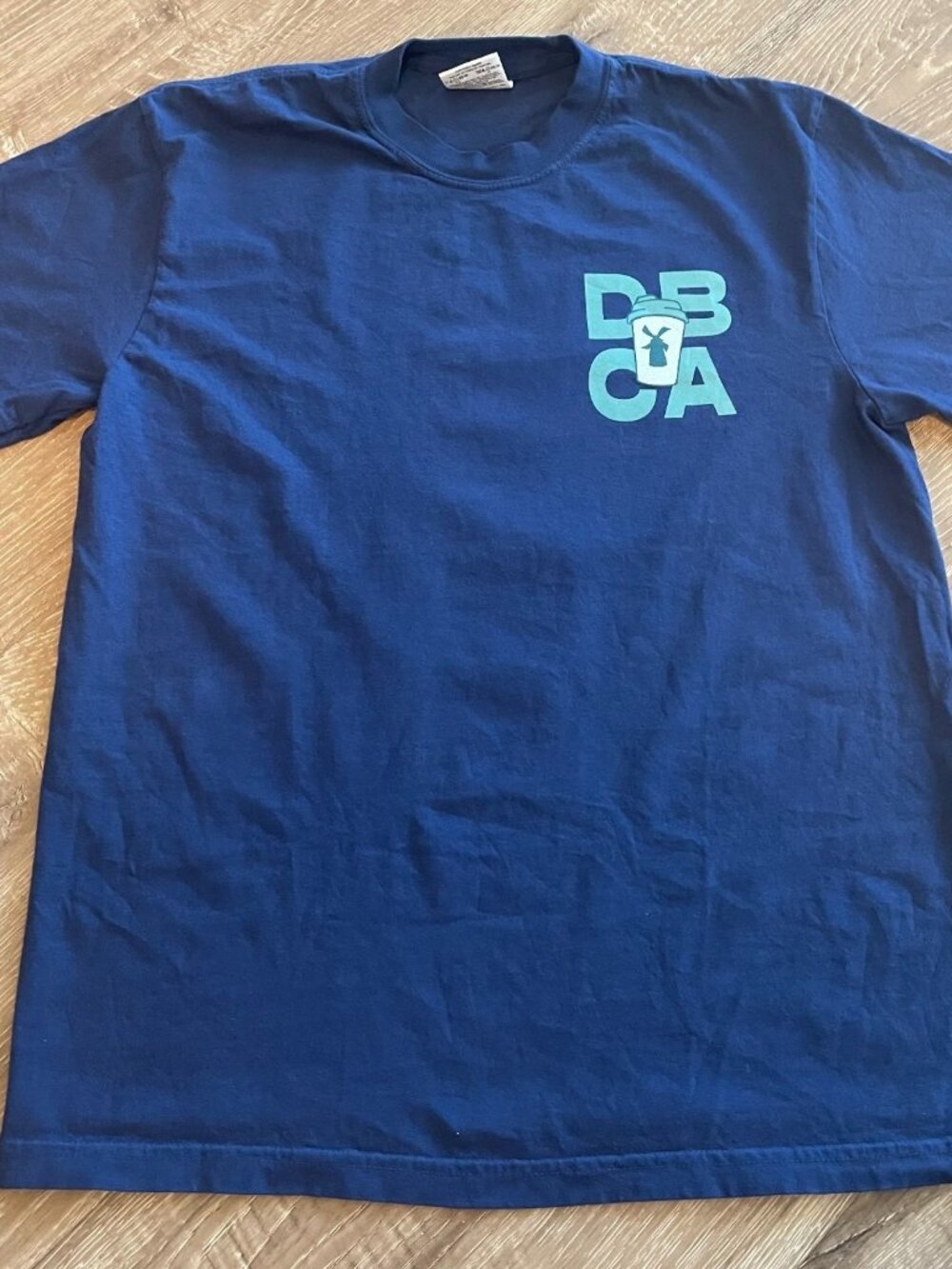 Comfort Colors DBCA Men's T-Shirt Size M Blue Bear California Double Sided Tee - Picture 2 of 7